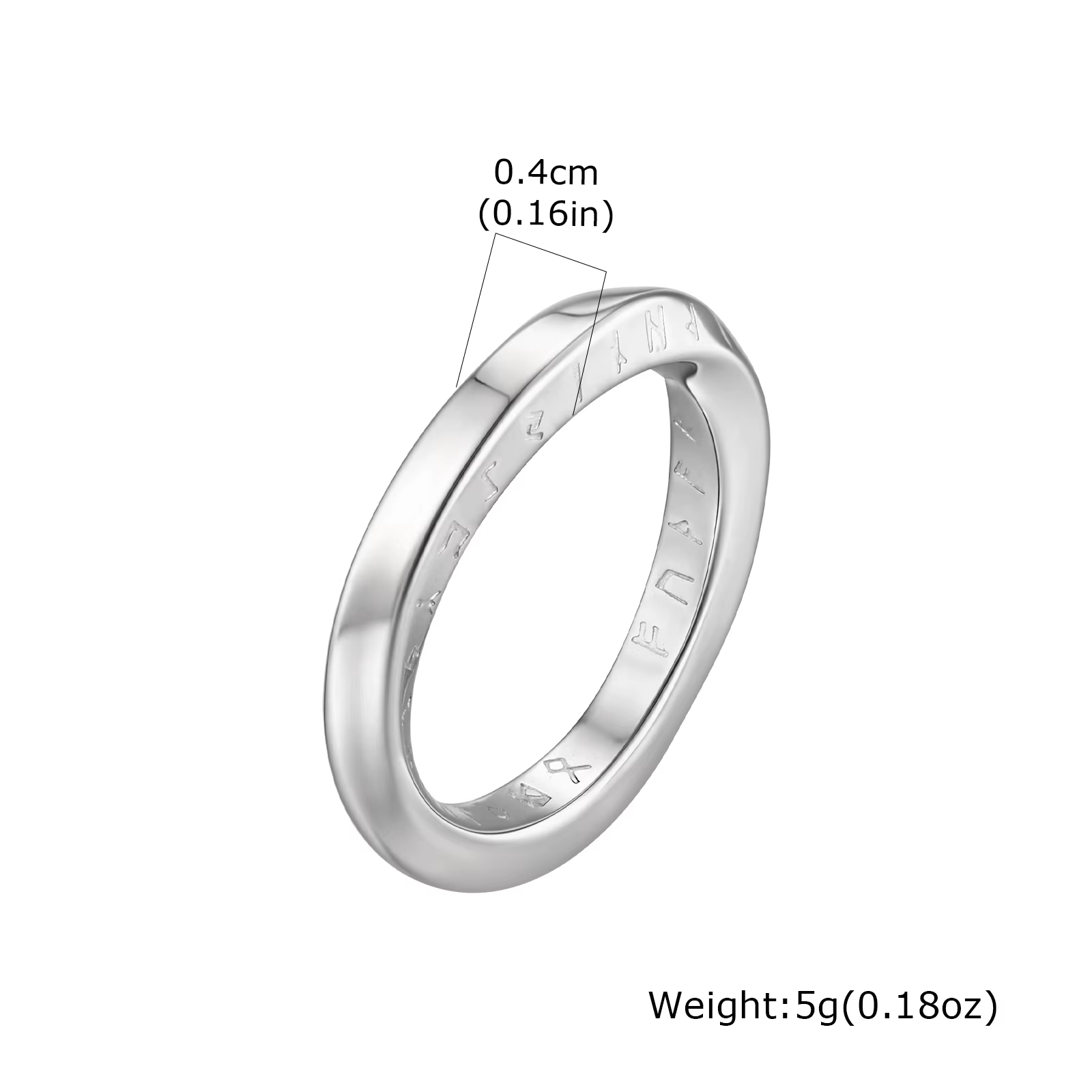Bague Mobius Vintage avec symbole de Rune Viking pour hommes, bagues géométriques torsadées en acier