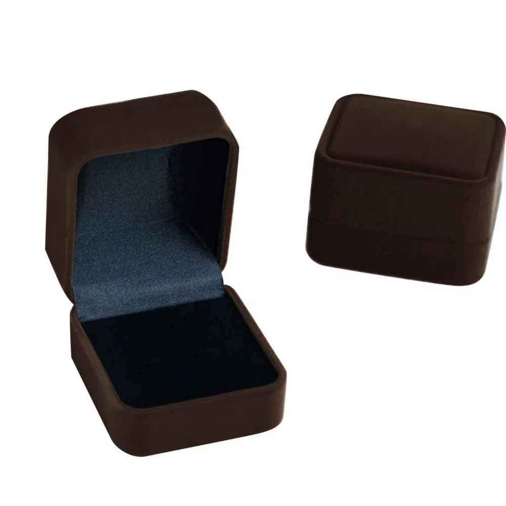 Présentoir de bagues à bijoux, organisateur de rangement de boucles d'oreilles, couvercle carré, emb