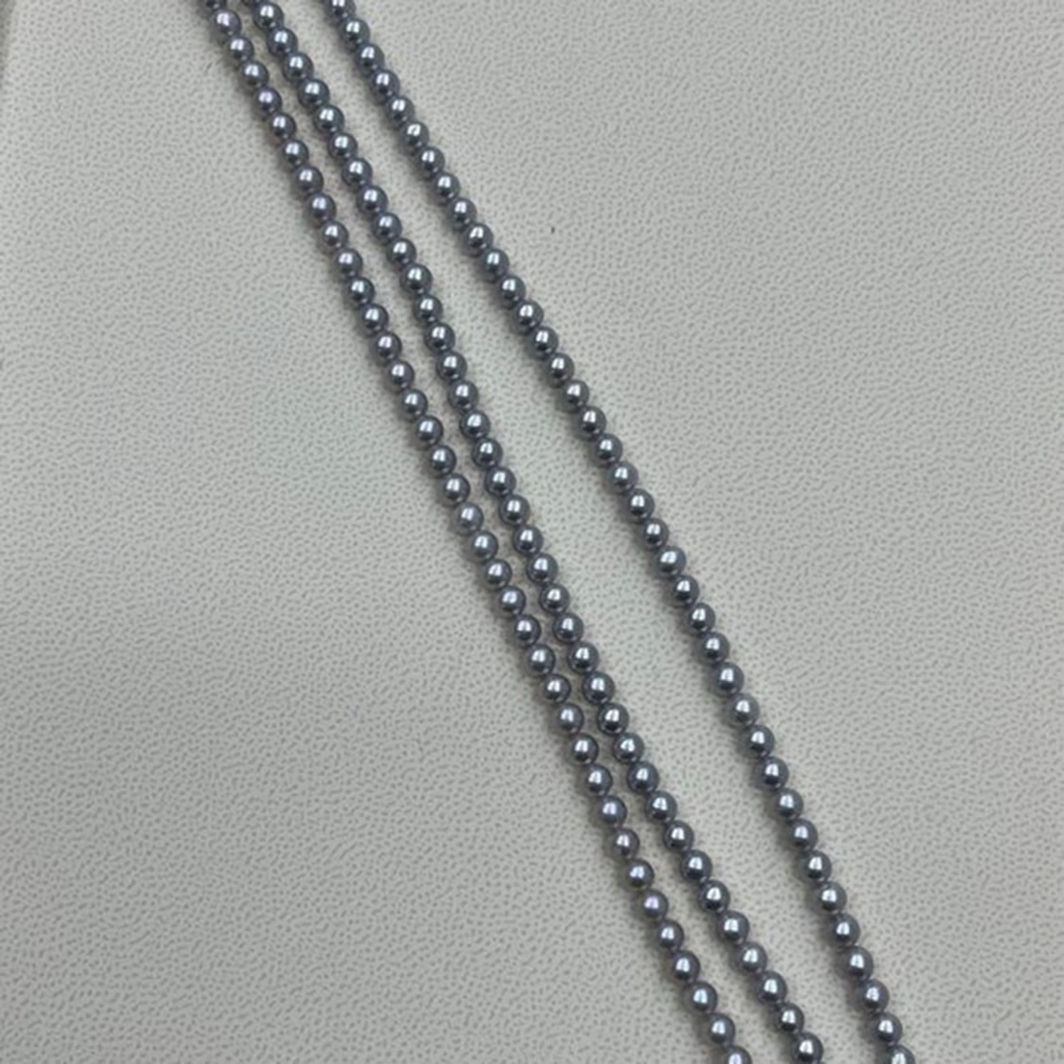 Collier de perles d'eau douce naturelles rondes grises 4-5mm, semi-finies, pour la fabrication de bi