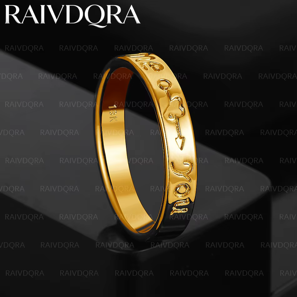 Bague de fiançailles en forme de cœur plaqué or 18 carats pour femmes et hommes, bijoux à la mode, r