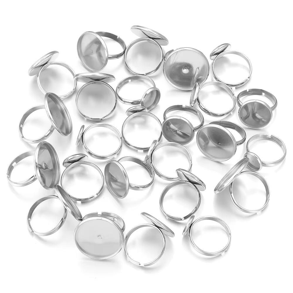 Porte-anneau réglable en acier inoxydable, 10 pièces, adapté à 8 10 14 16 18 20mm, Base de réglage d