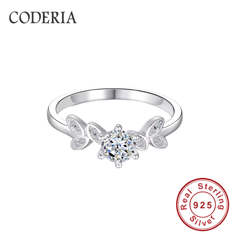 Bague en argent Sterling 925 avec diamant de laboratoire, 0.5 Carat, bijoux de fiançailles pour femm