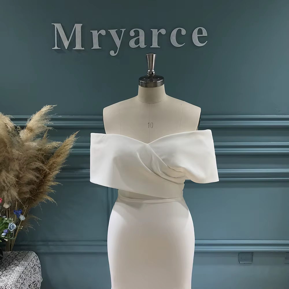 Zelyarce-Robe de Mariée Sirène en Crêpe, avec lèvent, pour Patients
