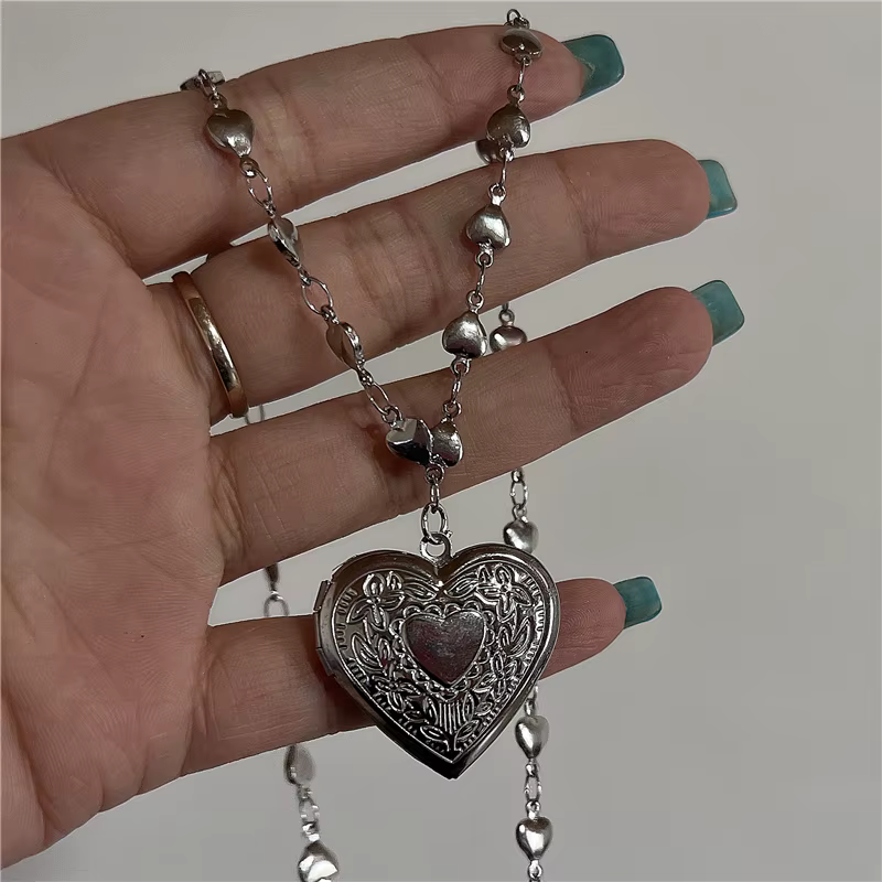 Collier pendentif coeur coréen, colliers de la présidence, bijoux Harajuku, doux et cool, Y2K