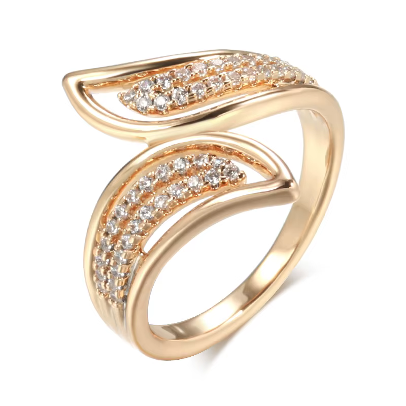 JULYDREAM – bague Double en Zircon, bijou de luxe pour femmes, accessoires gothiques, couleur or, ma