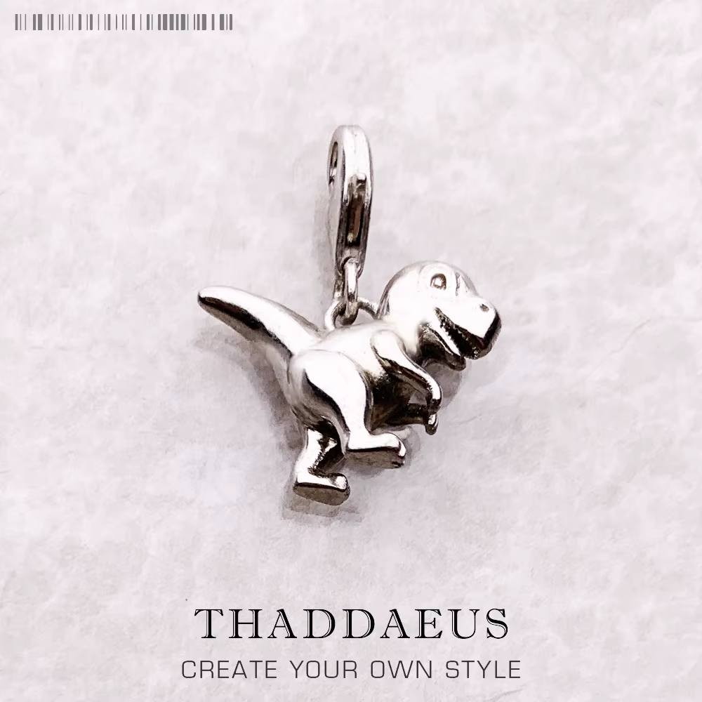 Pendentif dinosaure en argent Sterling 925, breloque pendante pour femmes et hommes, bijoux fins mig