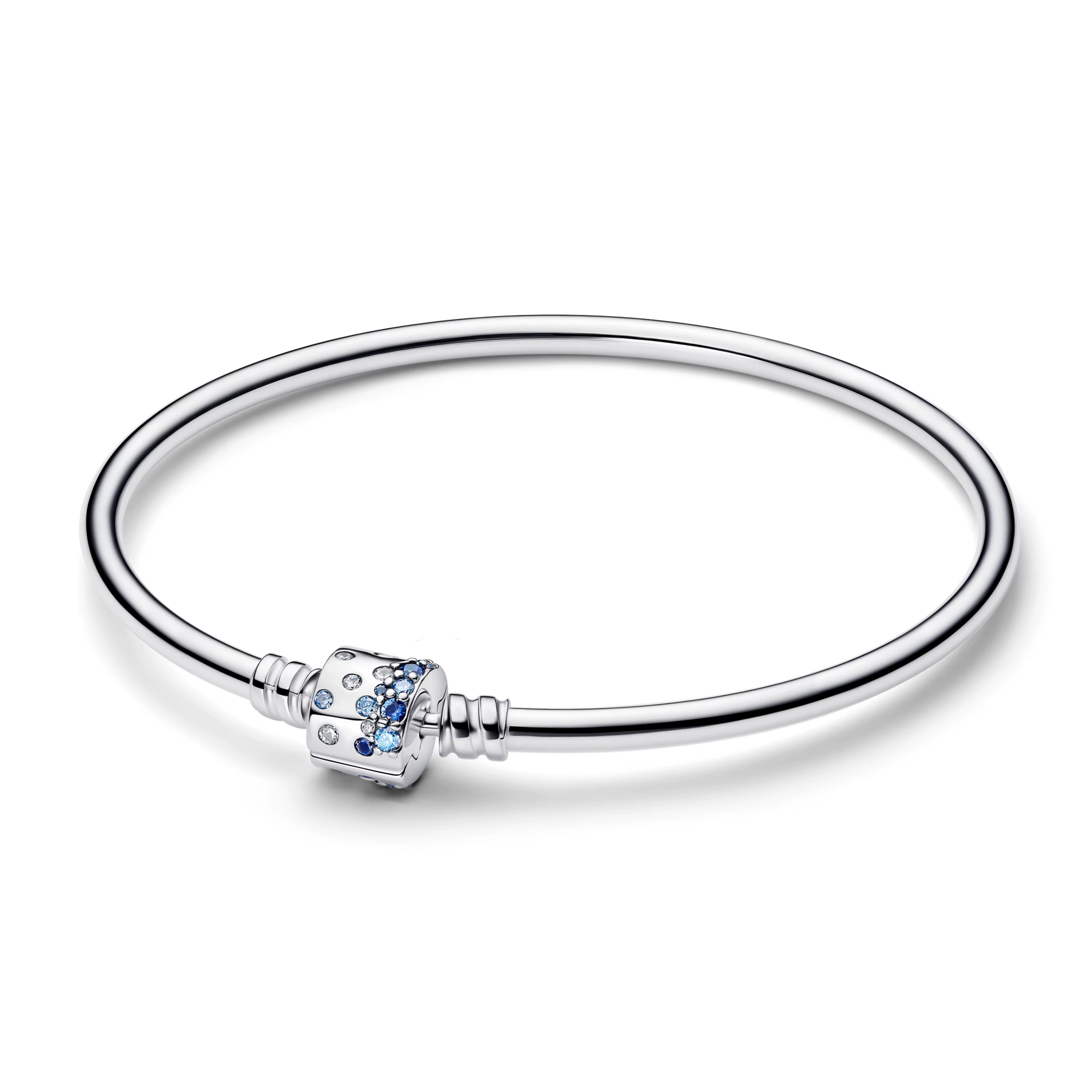 Bracelet en argent sterling 925% de luxe, maille tubulaire ronde en forme de cœur, serti de zircons,
