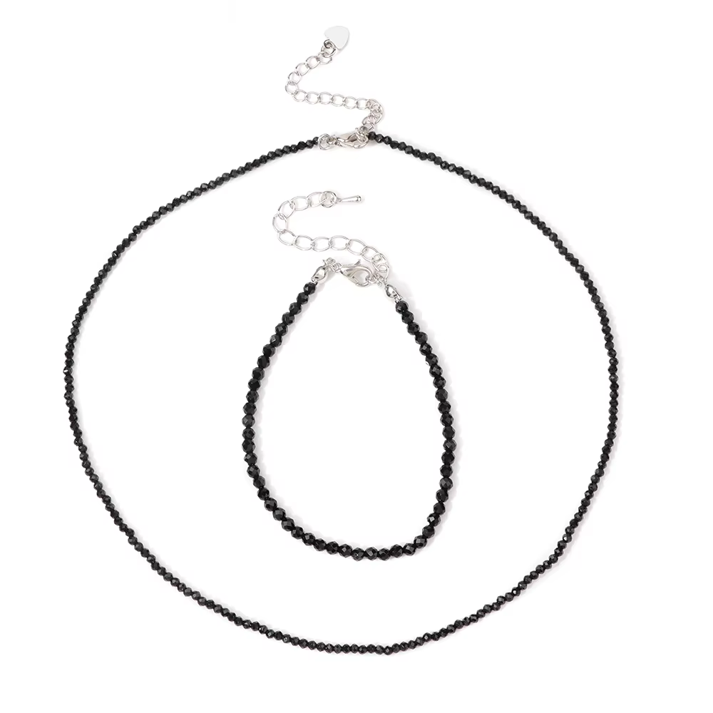 Collier de perles en pierre naturelle minimaliste, ensemble de bracelets, mini petit bracelet tour d