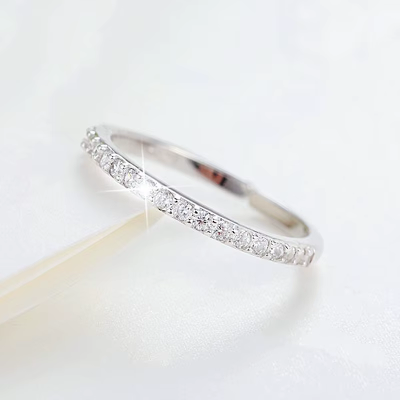 Bagues en argent Sterling 925 en Zircon à une rangée pour femmes, accessoires de bijoux de luxe de s
