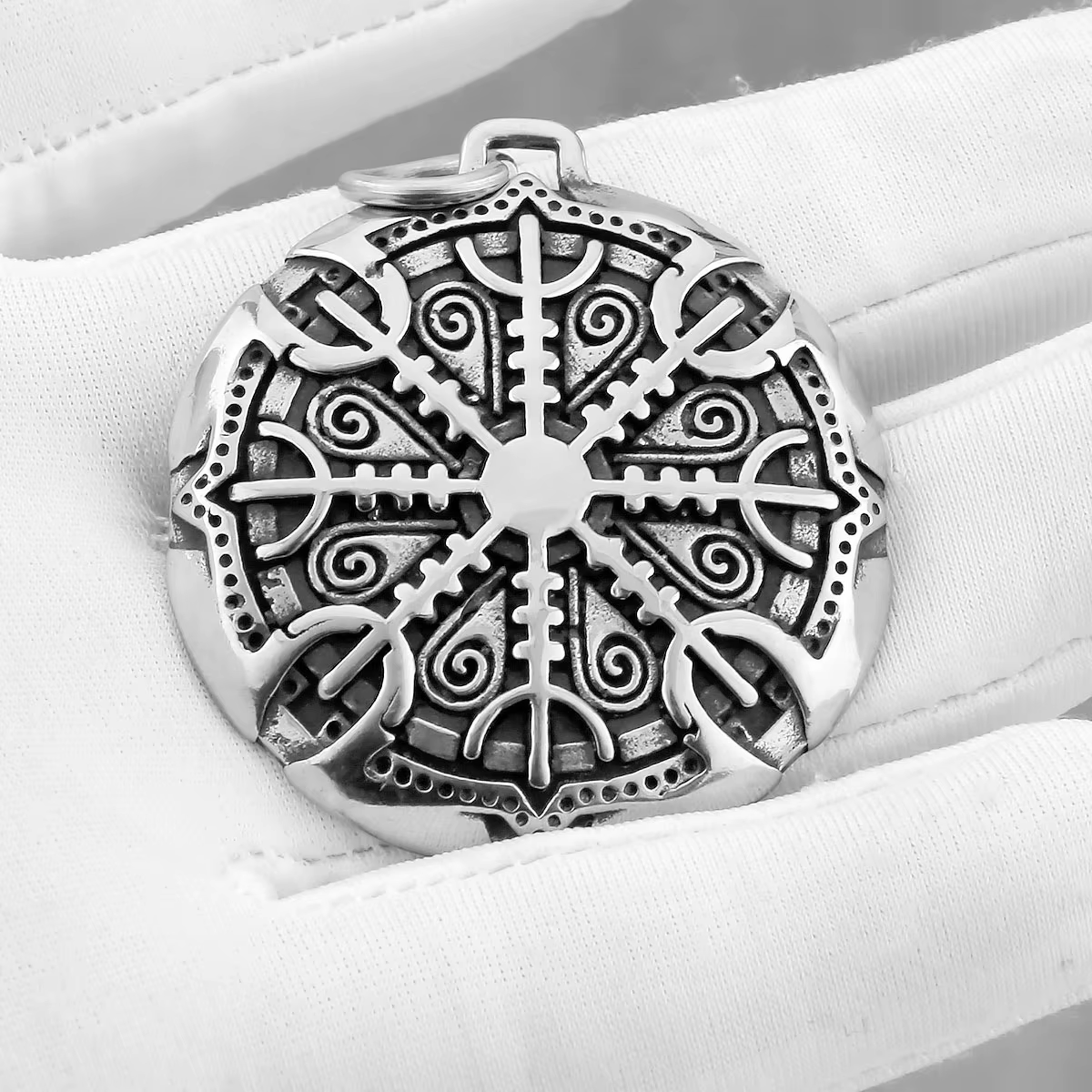 Viking Awe – collier en acier inoxydable pour hommes, amulette, pendentif, breloque scandinave Vinta
