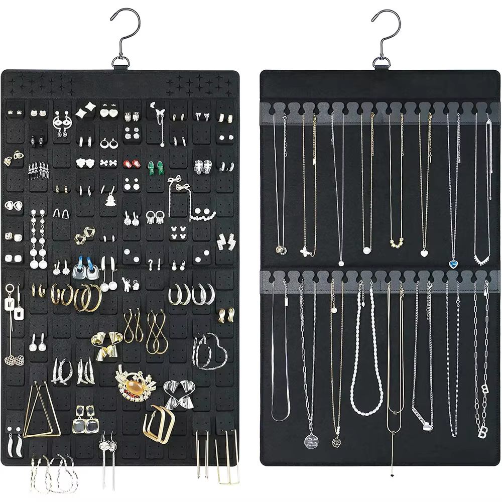 Organisateur de porte-bijoux, organisateur de bijoux suspendu, présentoir de boucles d'oreilles doub