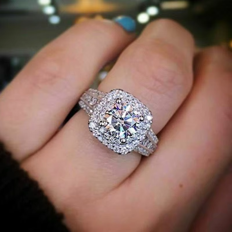 Bague en argent Sterling 925 pour femmes, avec zircone cubique, bijoux cadeau de fête de fiançailles
