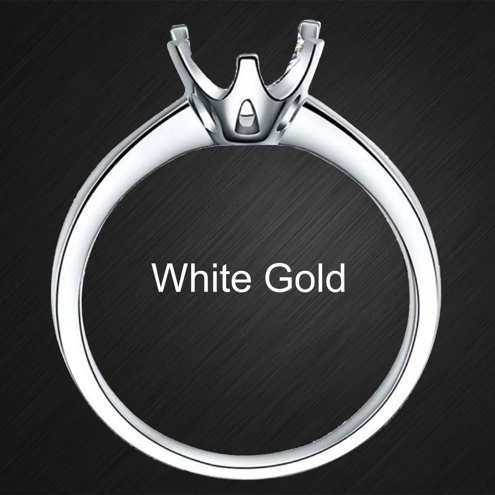 VOVASMILE-Bague de Mariage en Moissanite VVl's Clarté 2.5 Carat, Ronde, Coupe Brillante, Plaqué Arge