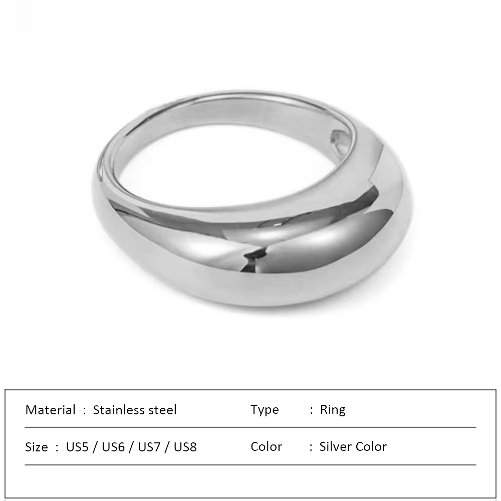COLALA – bagues simples en acier inoxydable pour femmes, bijoux en Arc, sans décoloration, géométriq
