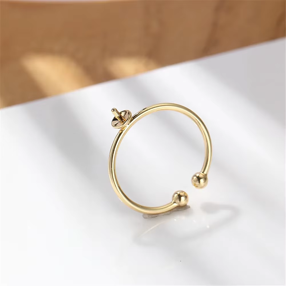 Ensemble vide de bagues en perles de 19 styles, bague d'ouverture domestique en or 14K, ensemble de 