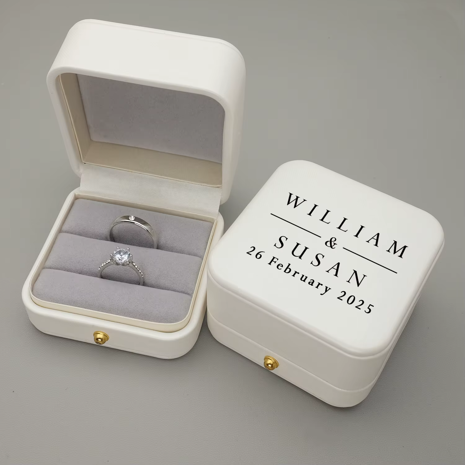 Boîte à bagues de mariage personnalisée, boîte à bagues de mariage personnalisée, porte-bague, boîte
