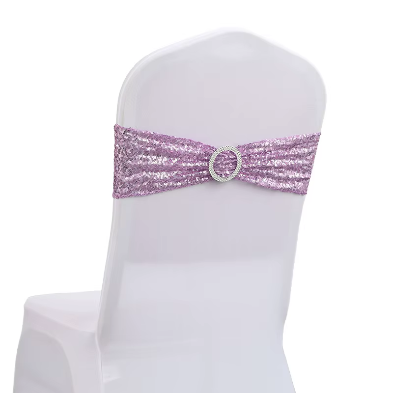 Décoration de mariage chaise noeud coeur boucle chaise ceinture Spandex nœud papillon extensible vac