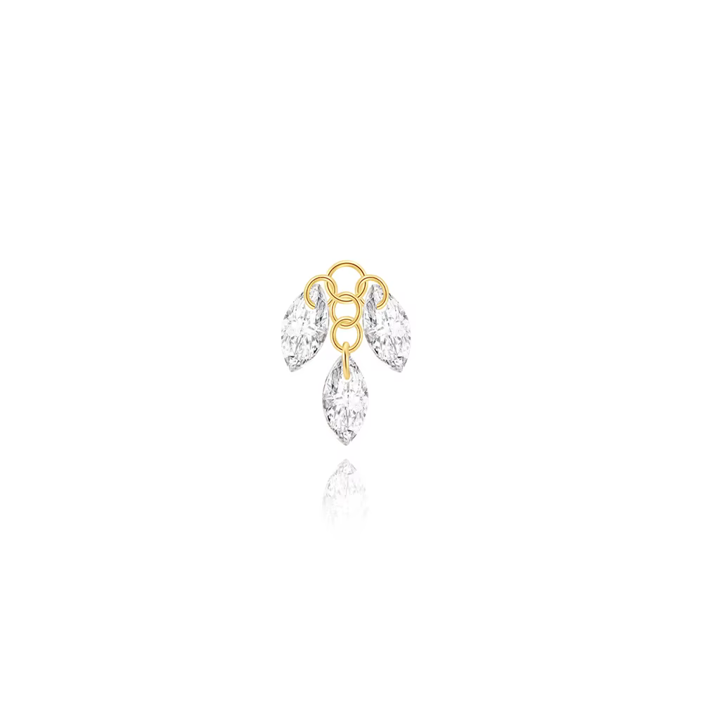 ROXI 925 argent Sterling bricolage 1 pièce cercle/Piercing gland chaîne zircon breloques accessoire 