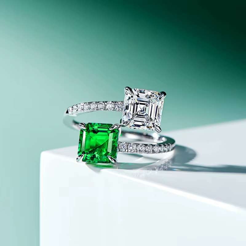Huretailers-Bague de fiançailles réglable pour femme, design de mode moderne, bijoux féminins, lumin