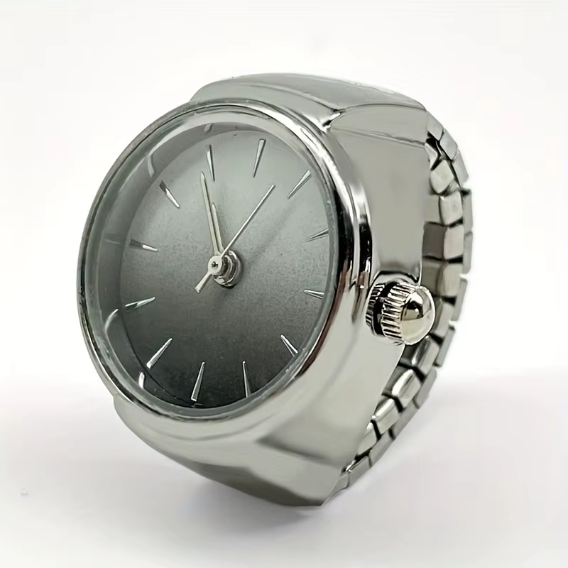 Montre annulaire avancée à vent frais, 1 pièce, petite et populaire, montre à doigt à pointeur rond