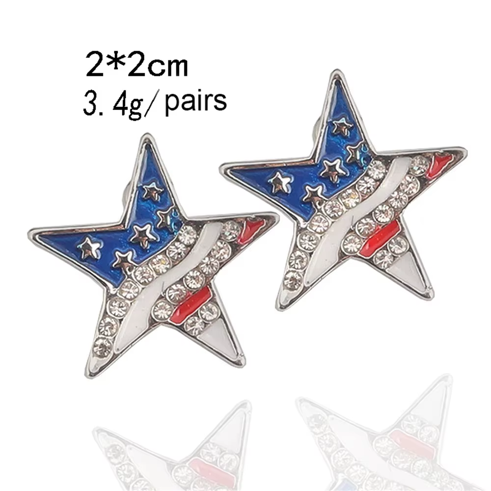 Boucles d'oreilles en forme d'étoile pour femmes, goujon de sensation américaine, bijoux de mode, ca