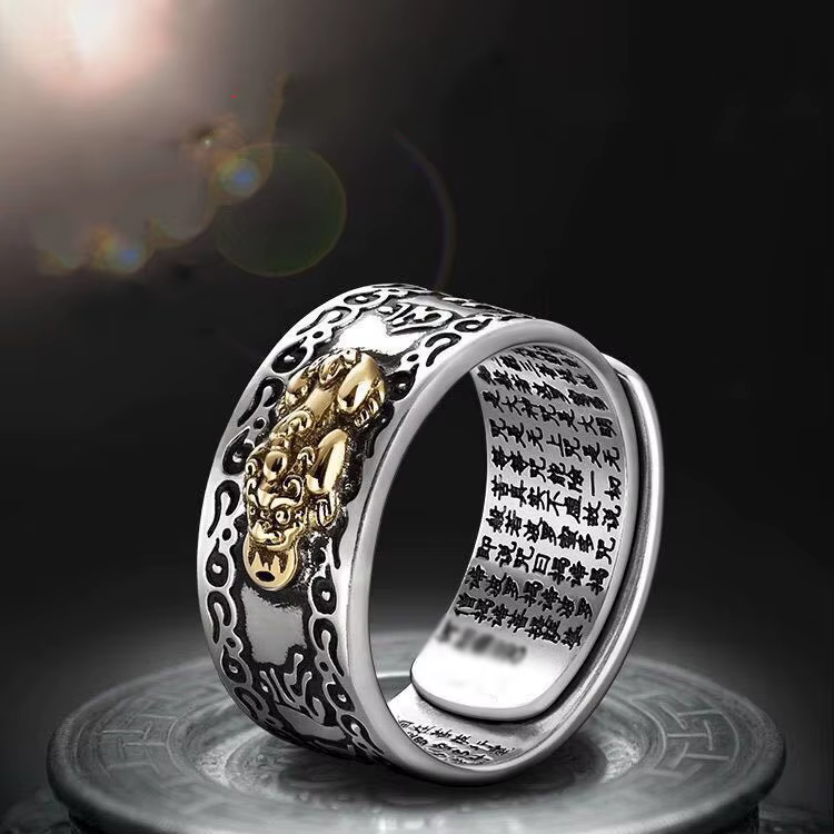 Chance richesse PIXIU Couple anneau pour femme hommes amoureux femmes dame luxe ouvert réglable anne
