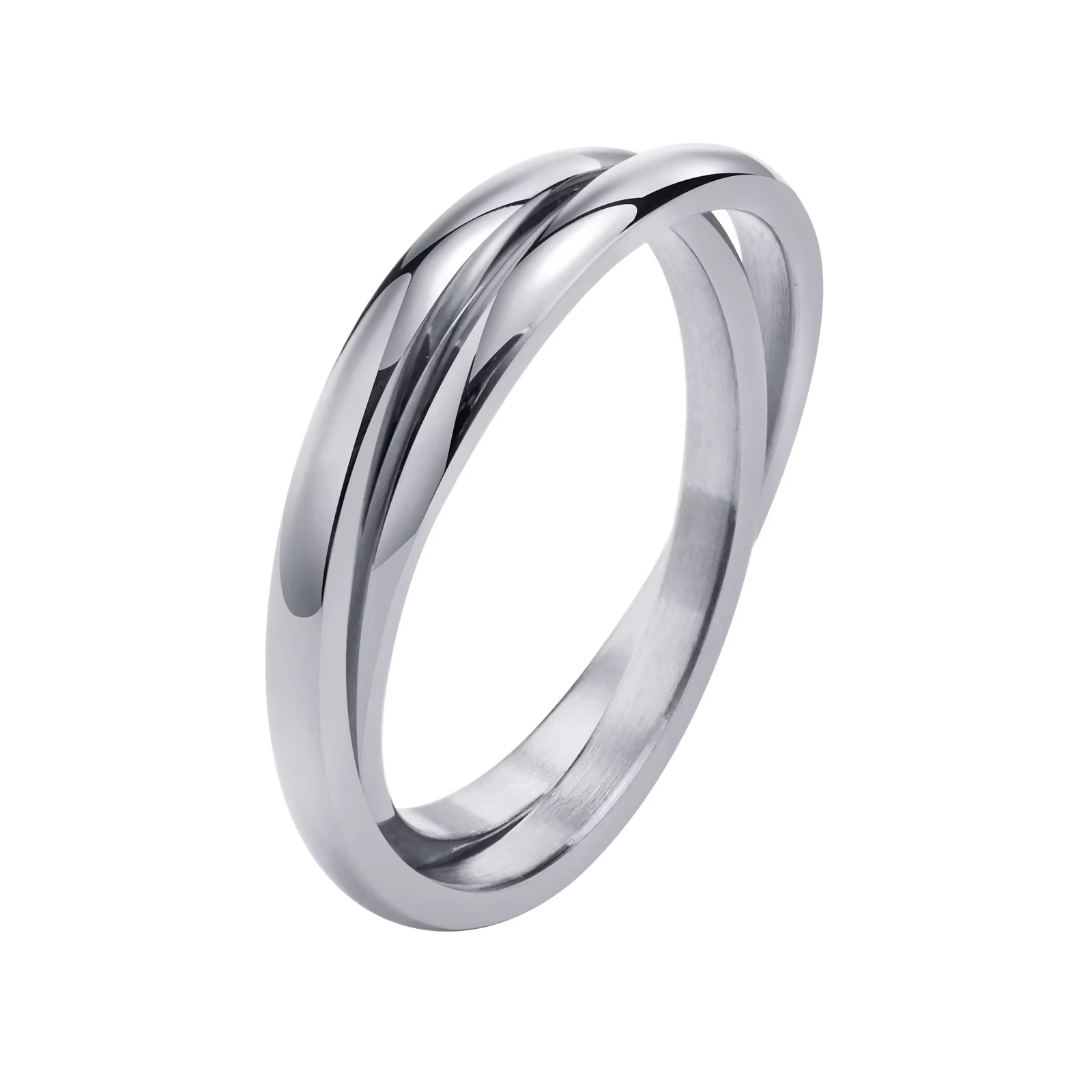 Bague fine à emboîtement pour femmes, ensemble de 2 matiques de vachette en acier inoxydable, bijoux