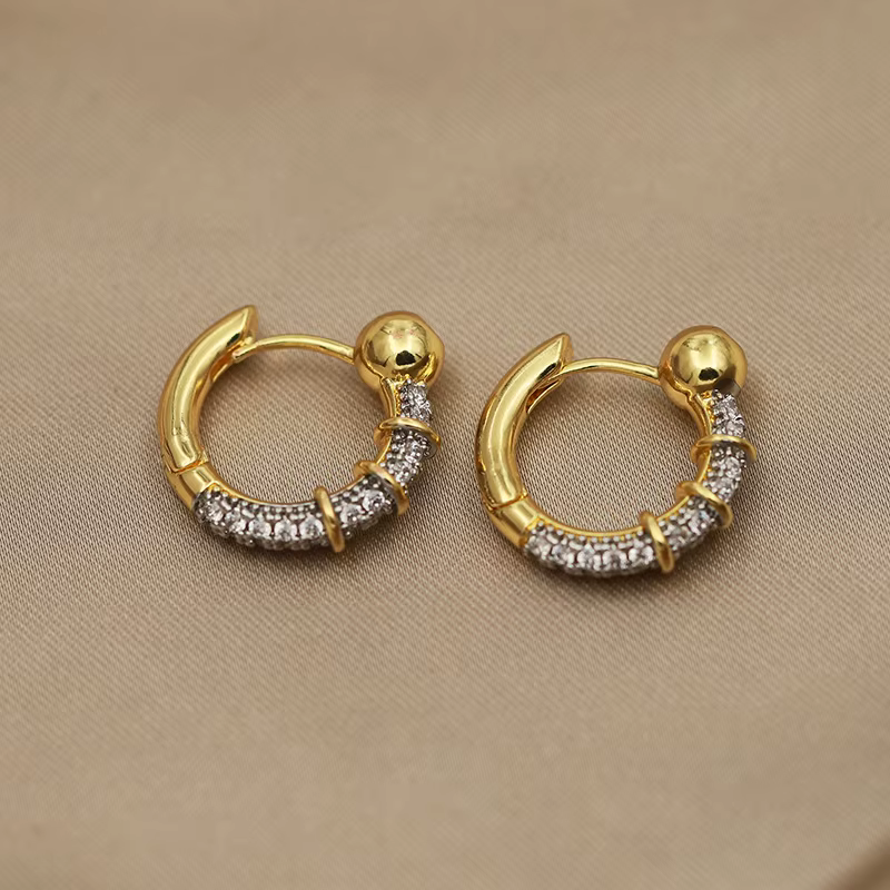 Boucles d'oreilles géométriques en cristal pour femmes, nouveau Design de vue, marque de mode, bijou