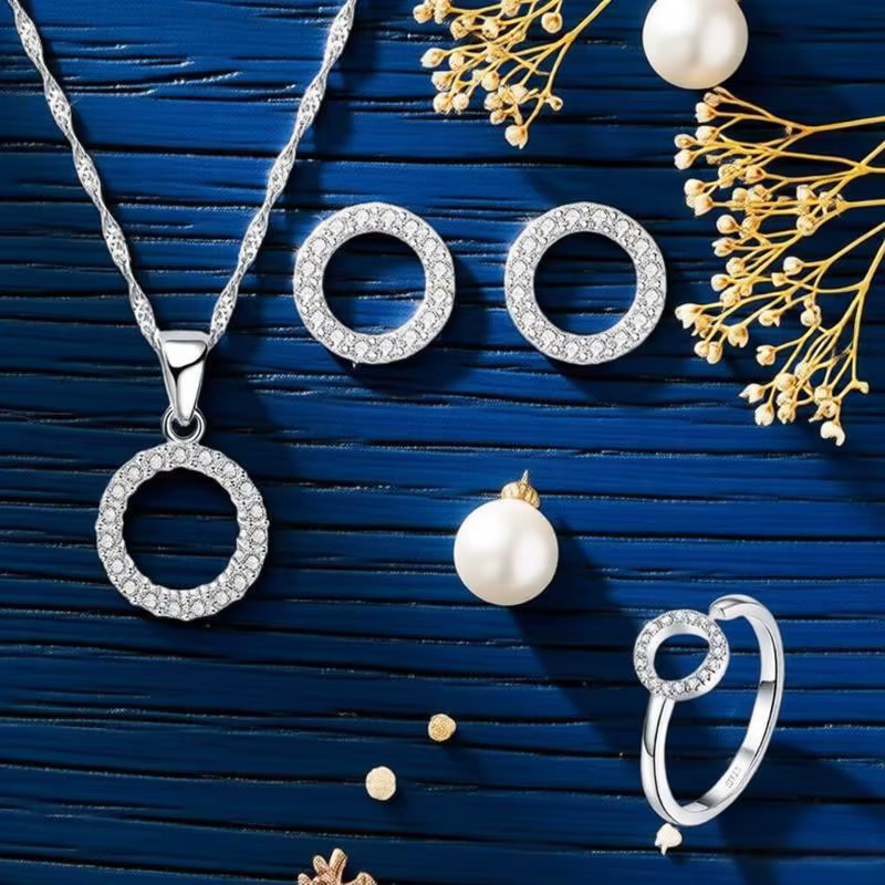 Ensemble de bijoux fins en argent Sterling 925 pour femmes, fiançailles, mariage, cristal autrichien