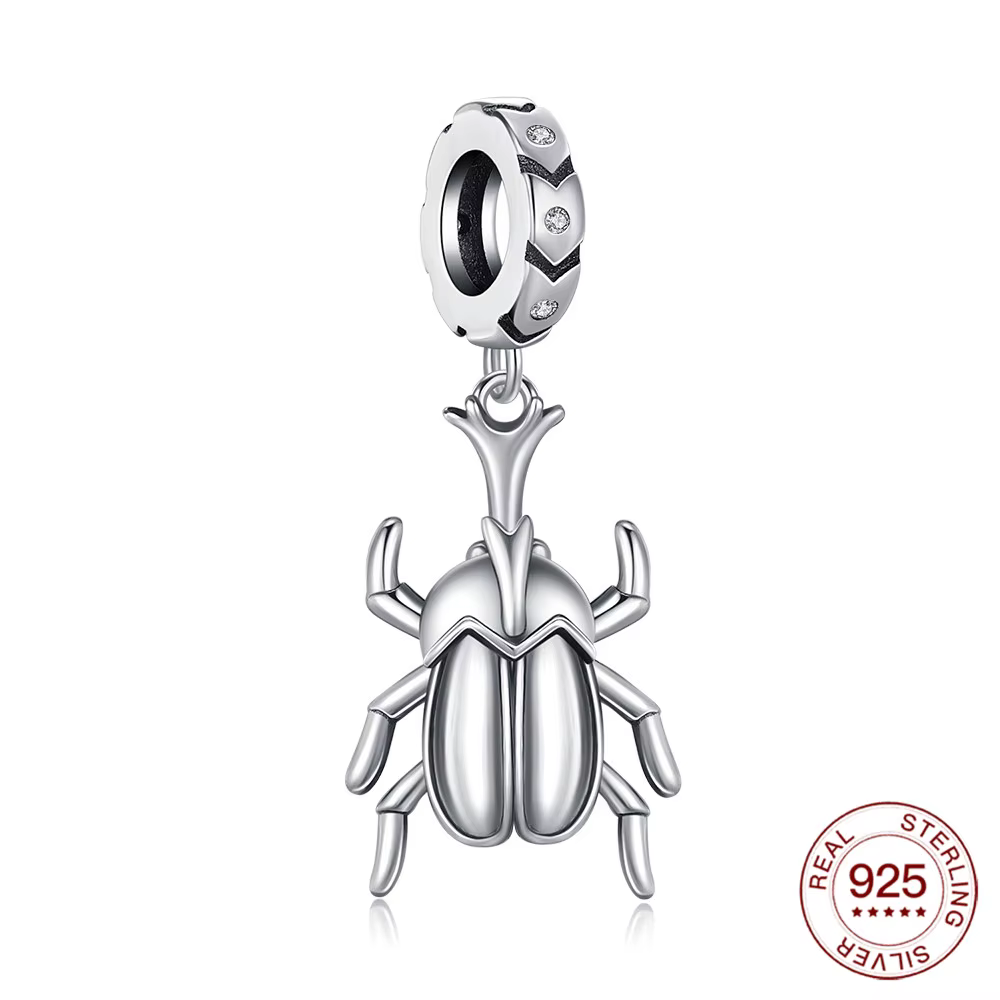 Breloque de vacances originale, pendentif coccinelle licorne, perle en argent Sterling S925, idéal p