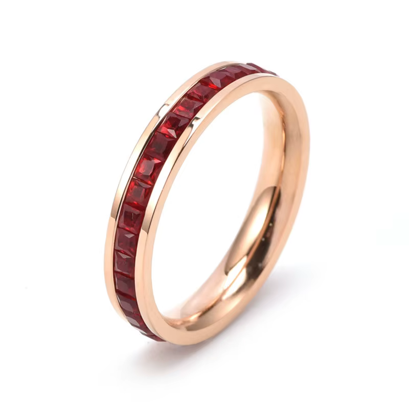Zcompresses-Bague fine en acier au titane glacé pour hommes et femmes, accessoires de bureau classiq