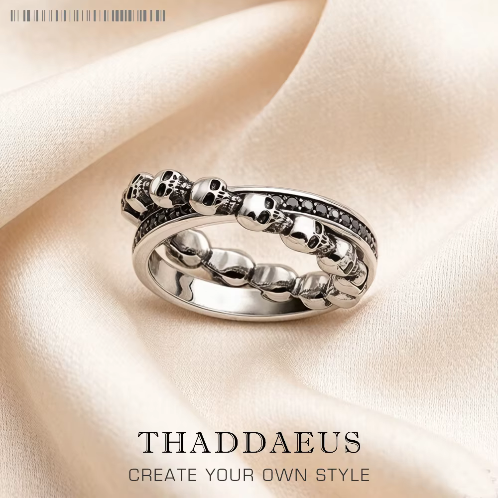 Bague crâne United Forever Europe Style rebelle bijoux fins pour hommes et femmes automne nouveau ca
