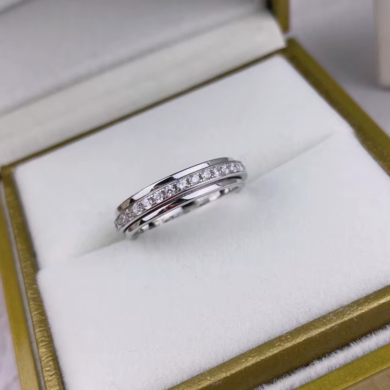 Buyee-Bague de mariage en argent regardé 925 pour femme et fille, anneau de doigt élégant et doux, b