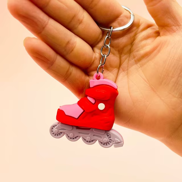 Dessin animé patins à roulettes chaussures porte-clés bijoux à bricoler soi-même hommes garçon fille