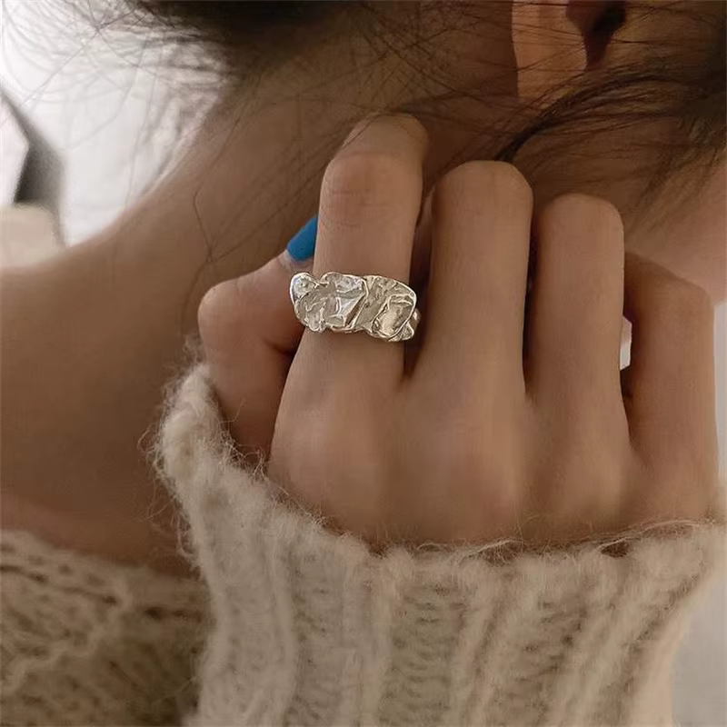 Bague Vintage en émail pour hommes, Punk classique, goutte à goutte noire, Imitation de pierres noir
