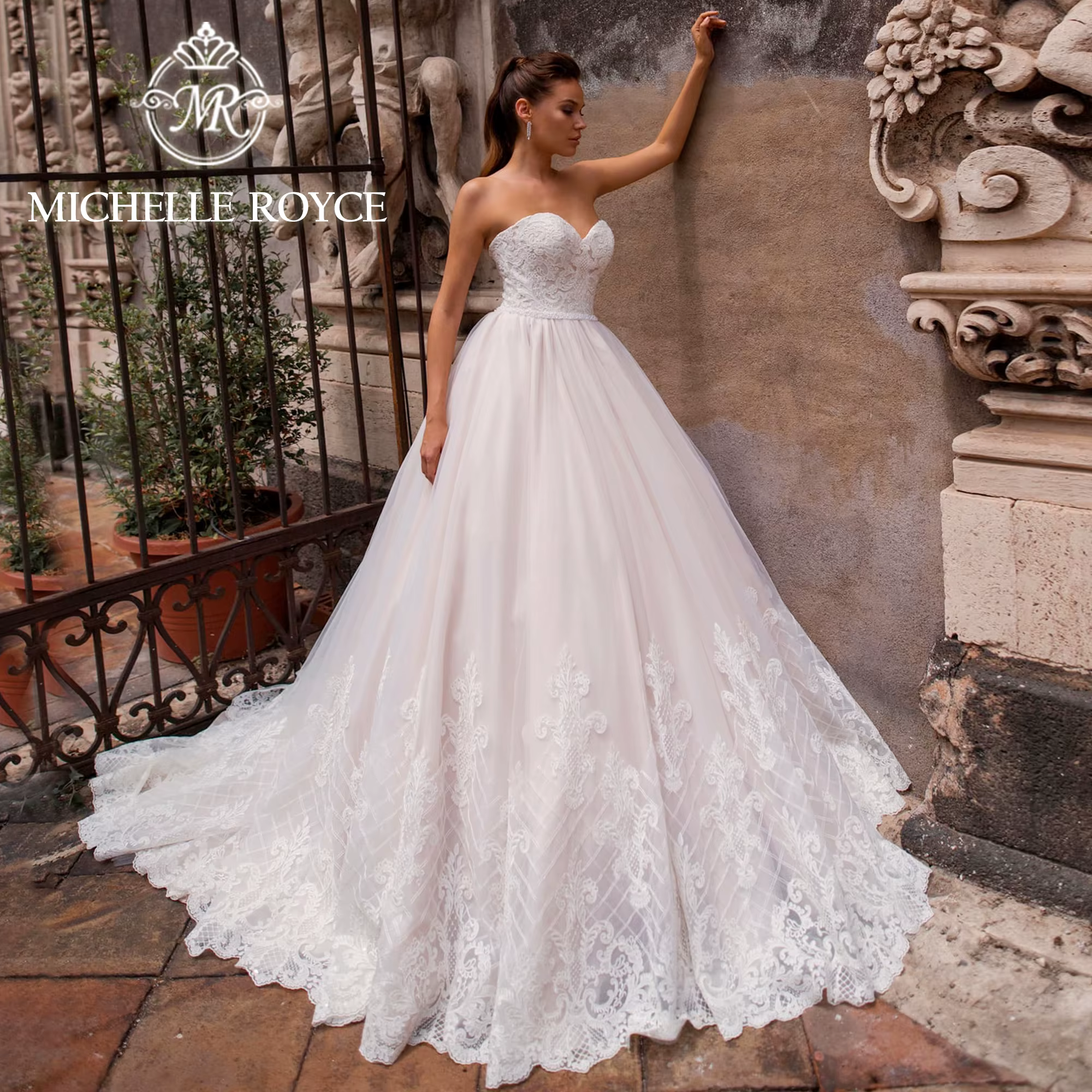 Michelle Royce robe De bal robes De mariée pour femme avec veste chérie Appliques robe De mariée rob