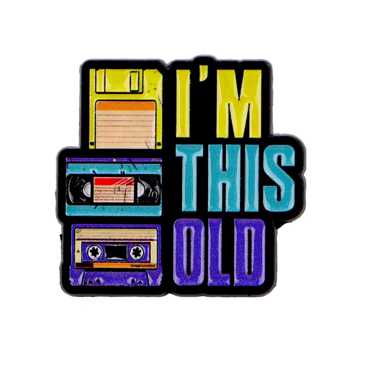 Épingles à revers en émail «I'M THIS OLD» pour sacs à dos, broches Vintage pour femmes, accessoires 