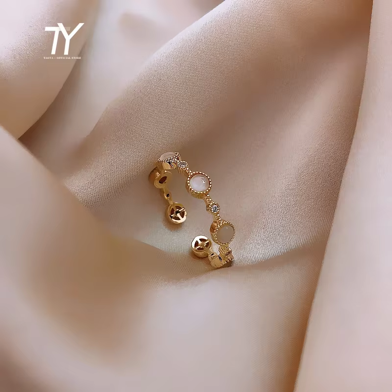 Nouvelles bagues classiques petites et rondes 2026, bijoux de luxe japonais, bagues ouvertes sexy po