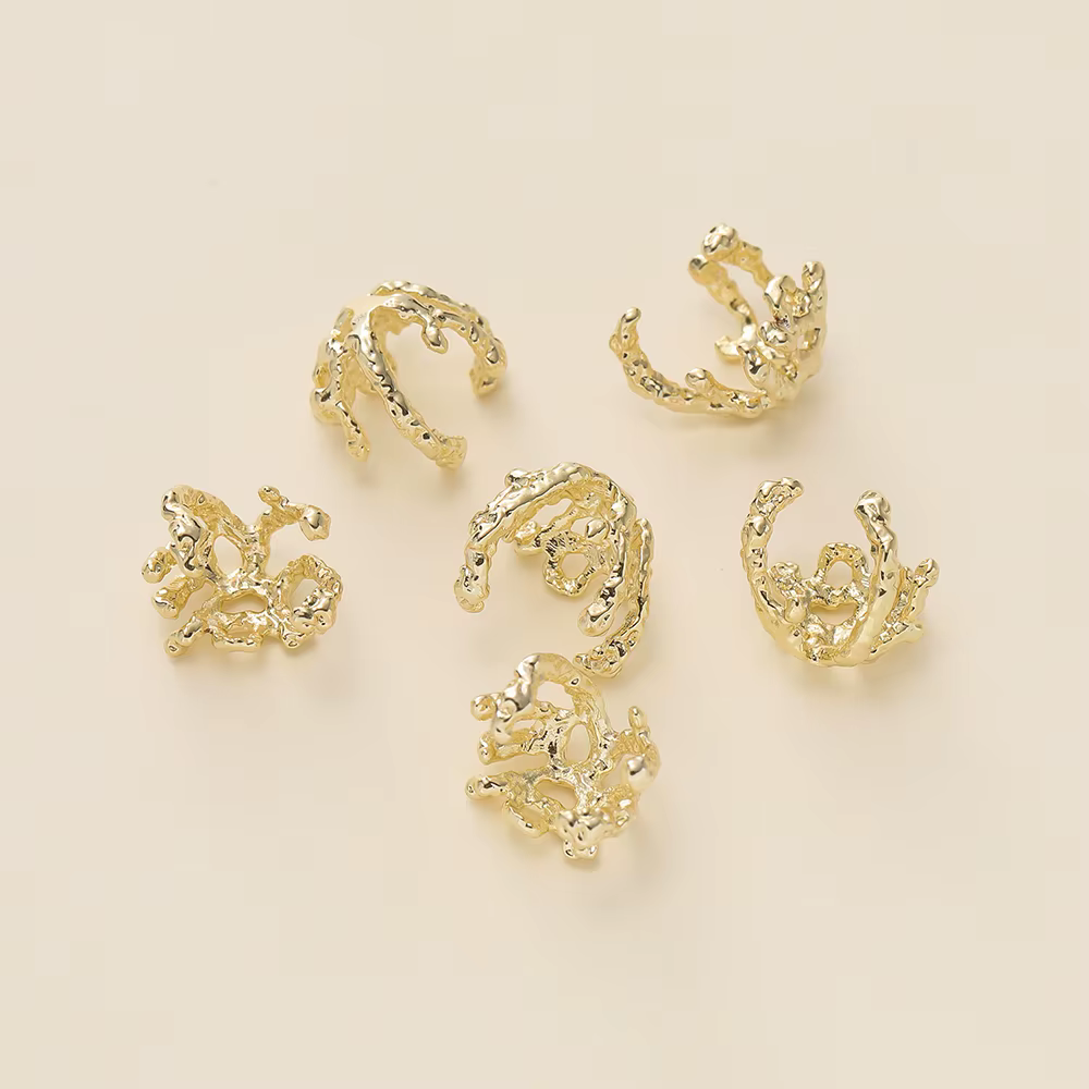 Bouchons de perles spéciaux plaqués or 14/18K, 2 pièces/paquet, 13x13mm, en forme de fleur, pour fem