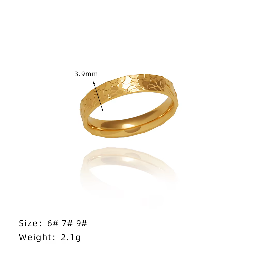 Bague irrégulière en acier inoxydable pour femme, sweat-shirts plaqués 18 carats, Bergame, haute qua