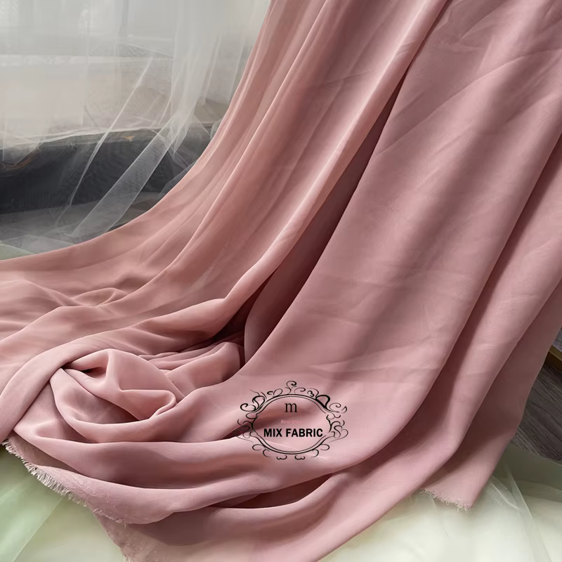 Tissu en mousseline de soie rose violet – Drape Georgette pour décoration de mariage, scènes de tabl