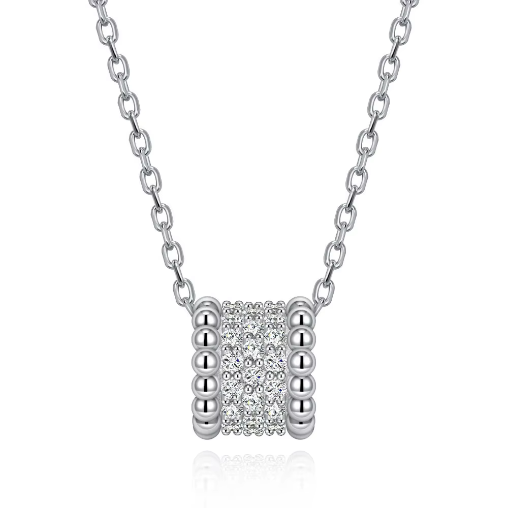 Group collier Moissanite pour femme, argent regardé 925, pierre précieuse JOGemstone D document VVl'