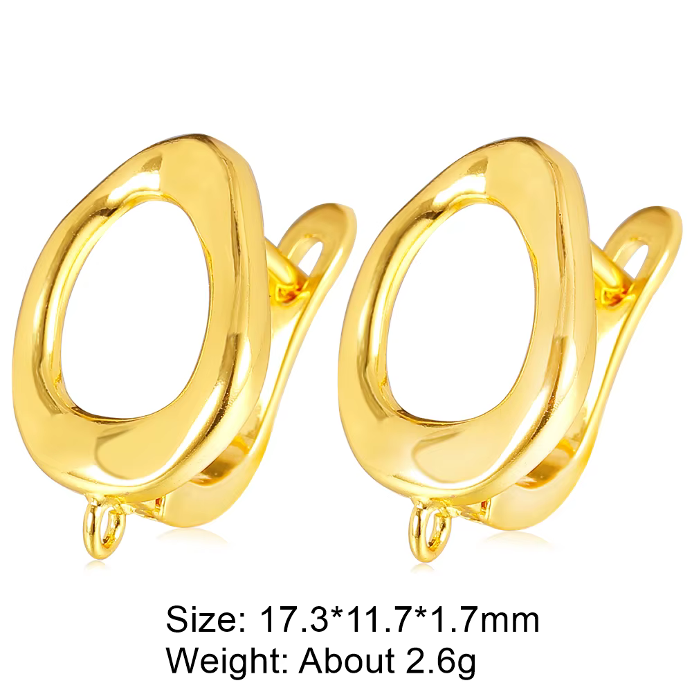 Juya-Boucles d'oreilles anti-allergie plaquées or et argent 18 carats pour femmes, matériau fait à l