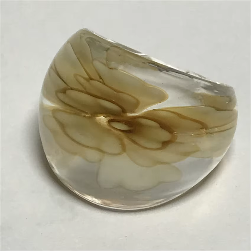 Bagues en verre de Murano faites à la main pour femmes, matiques de style rétro, matiques de documen