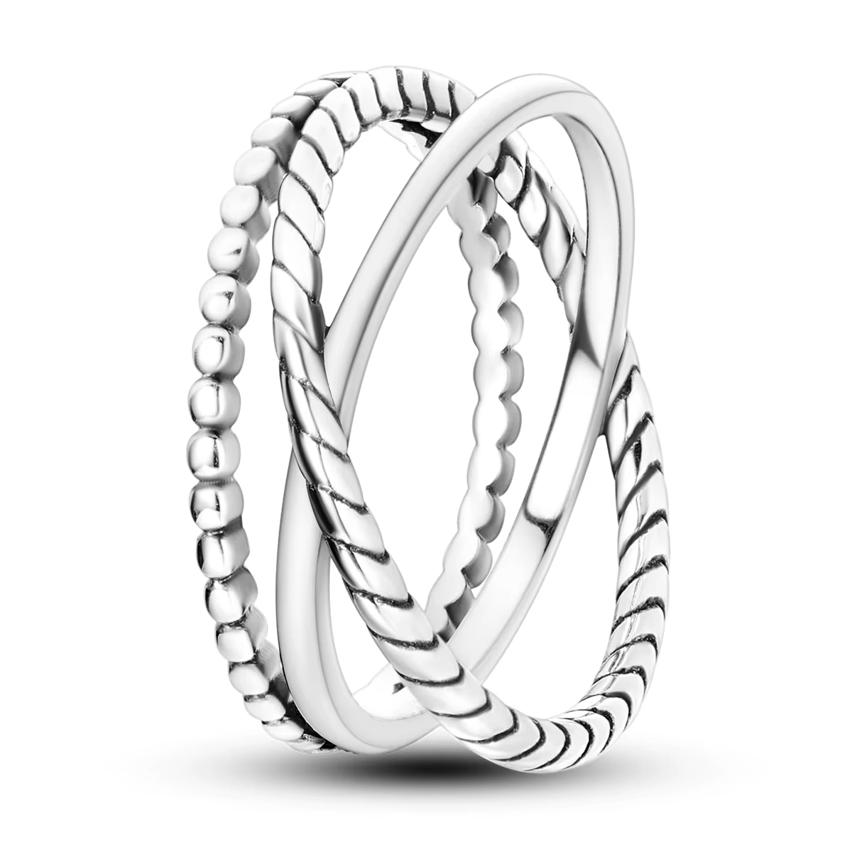 Bague torsadée en argent Sterling 925, Simple, généreuse, minimaliste, de luxe, de haute qualité, po