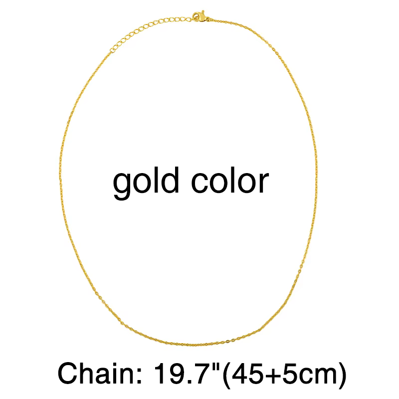 OCESRIO – chaînes de collier en laiton plaqué or véritable, largeur 1.5mm, pour la fabrication de bi
