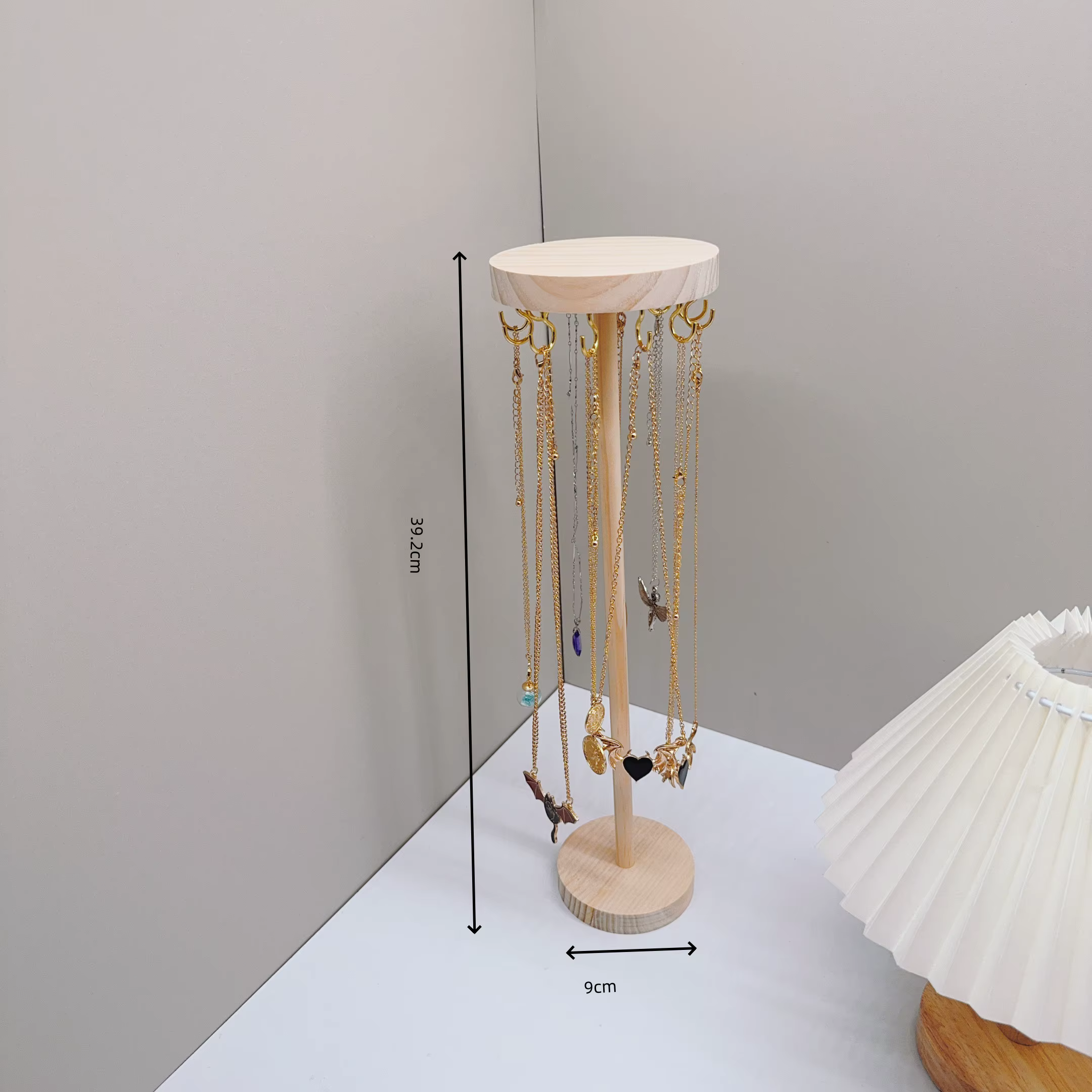 Porte-collier présentoir à bijoux en bois support de rangement de colliers crochets sont utilisés po