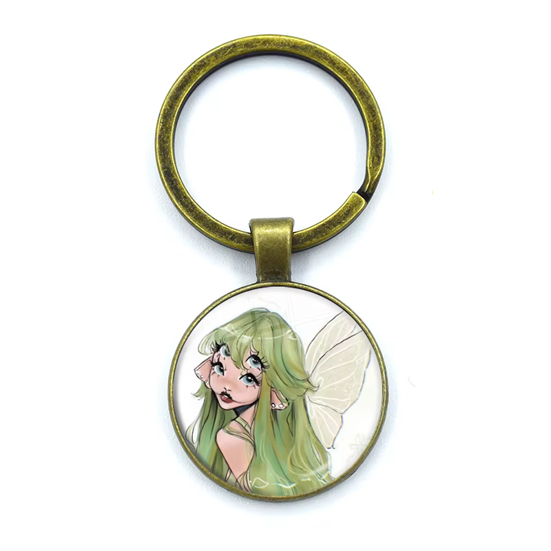 Melanie Martinez-Pendentif en Verre Y2K, Bijoux Rétro, Breloque pour Sac, Souvenir