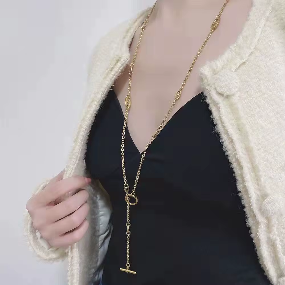 Vente flash : collier couple en acier inoxydable, bracelet multi-couches multifonctionnel et tendanc