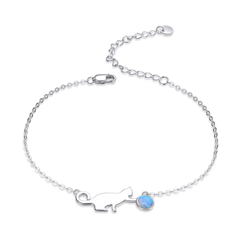Bamoer – Bracelet en argent Sterling 925 authentique pour femmes, bijoux fins de luxe, chat chatte m